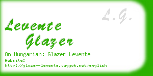 levente glazer business card